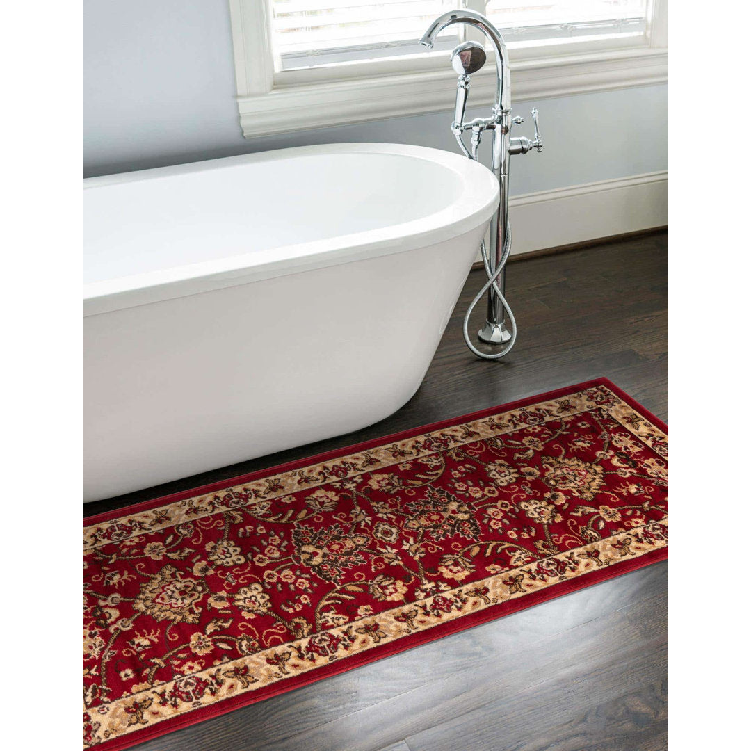 Bhatari Oriental Burgundy Area Rug Winston Porter Rug Size: Runner 2'7" x 10'