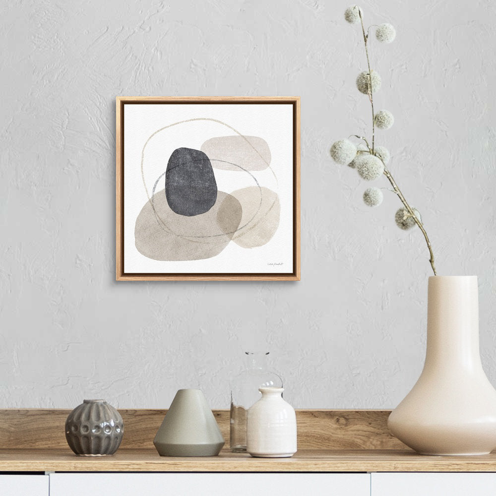 Think Neutral 10 by Lisa Audit - Painting on Canvas Mercury Row® Size: 13.25" H x 13.25" W Format: Natural Floater Frame Canvas