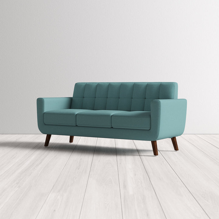 Zohaib 70.5" Square Arm Sofa George Oliver Fabric: Linen Blend Eton Blue