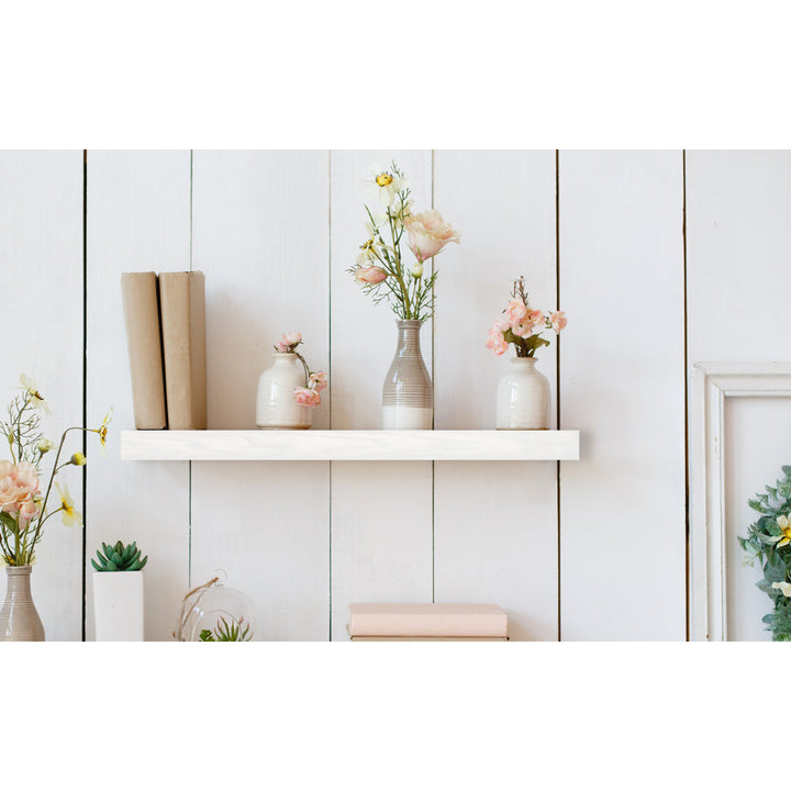Rayne Floating Shelves Latitude Run® Size: 3" H x 28" W x 4" D Finish: White