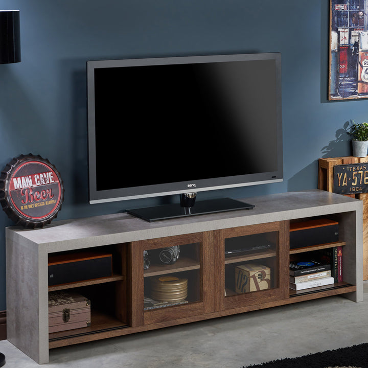 Tyree TV Stand for TVs up to 70" Mercury Row® Color: Distressed Walnut