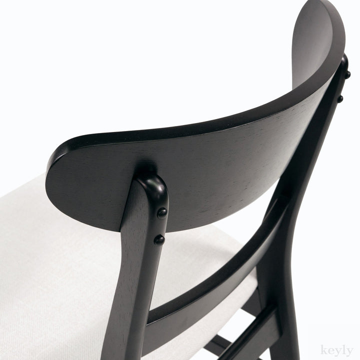 Cambrielle Upholstered Side Chair (Set of 2) Wade Logan® Frame Color: Black, Upholstery Color: Light Beige