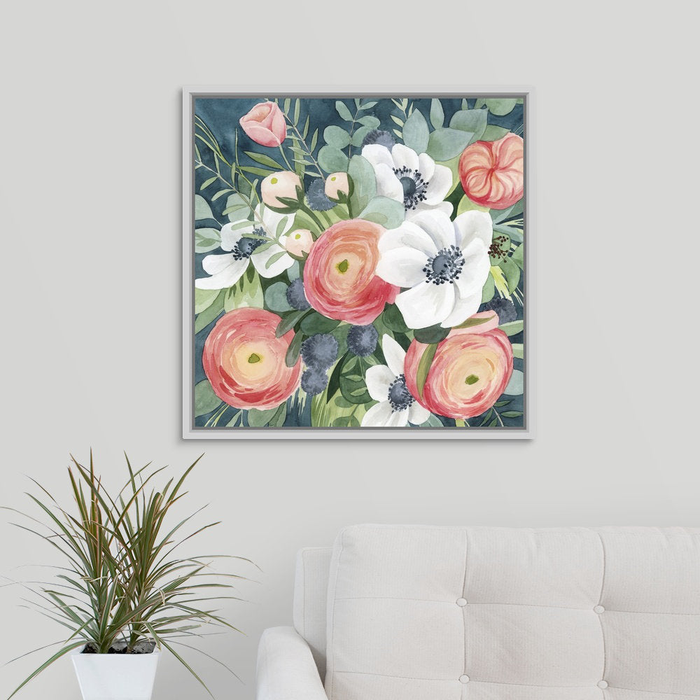Bewitching Bouquet I by Grace Popp - Painting Print Winston Porter Size: 31.7" H x 31.7" W x 1.75" D Format: White Floater Framed