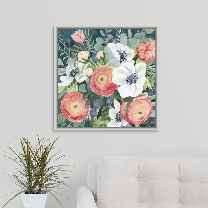 Bewitching Bouquet I by Grace Popp - Painting Print Winston Porter Size: 31.7" H x 31.7" W x 1.75" D Format: White Floater Framed