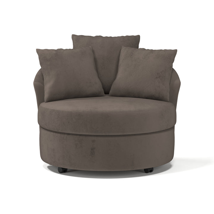 Alsup Barrel Chair Andover Mills™ Fabric: Bulldozer Pewter