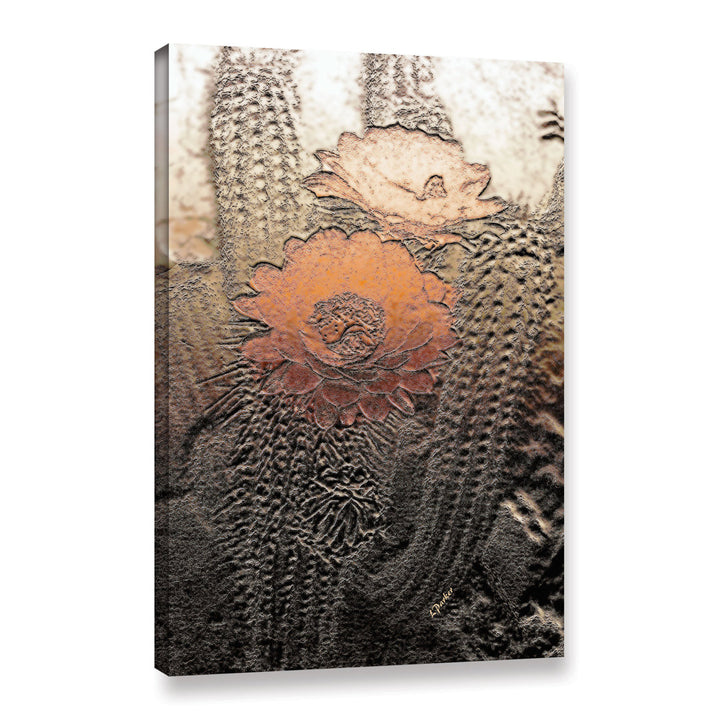 Prickley Desert Flora by Linda Parker Graphic Art on Canvas Union Rustic Size: 24" H x 16" W x 2" D Format: Walnut Floater Frame