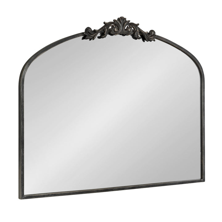 Anglo Arendahl Traditional Accent Mirror Fleur De Lis Living Size: 28.5" x 36" Finish: Black