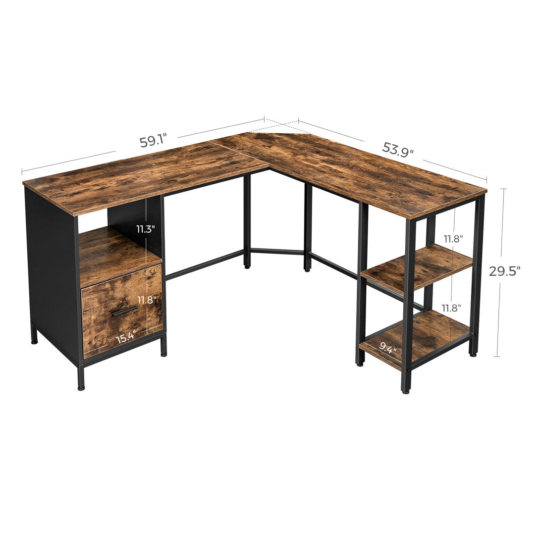 Emmet L-Shape Desk Loon Peak®