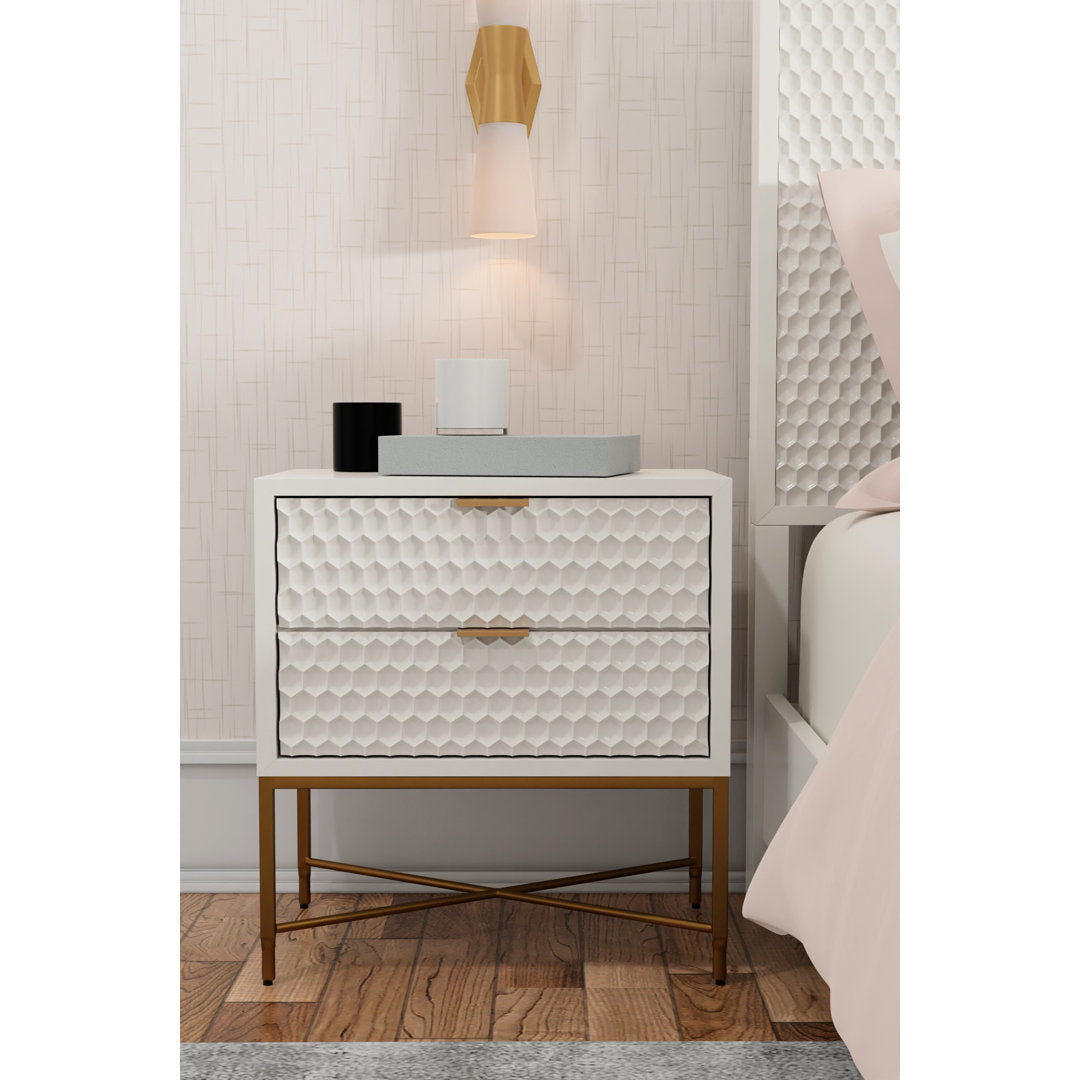 Capra 2 - Drawer Nightstand AllModern Color: White