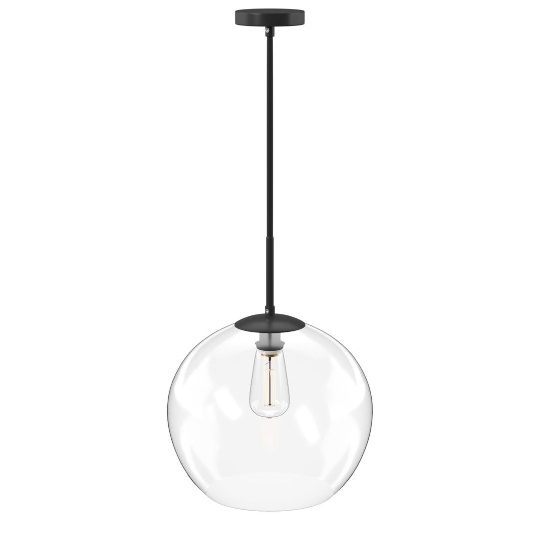 Snead 1 - Light Single Globe Pendant Mercury Row® Shade Color: Clear Size: 68" H x 7.9" W x 7.9" D Base Finish: Gold