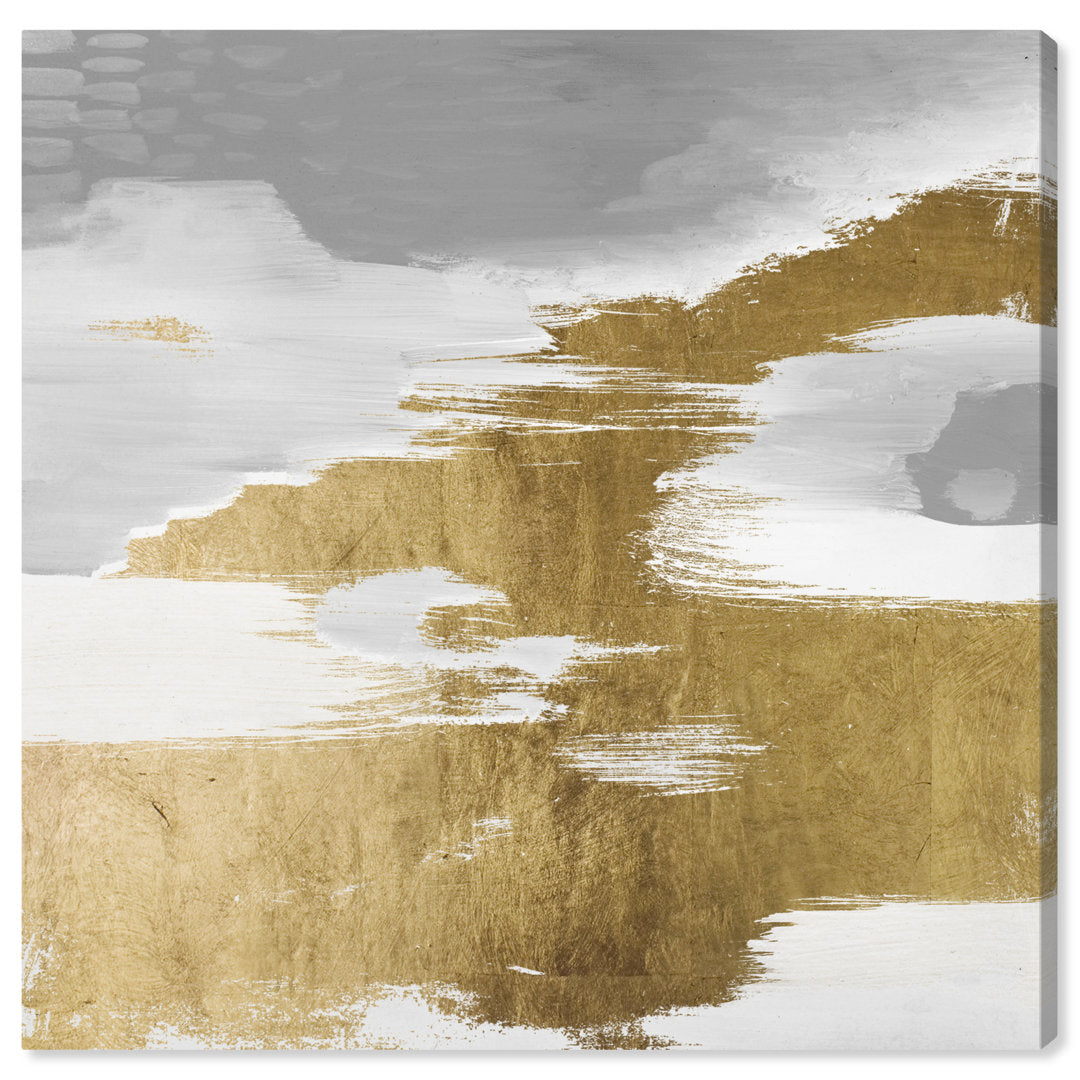 Gold Heaven - Painting on Canvas Oliver Gal Prints Size: 12" H x 12" W Format: Wrapped Canvas