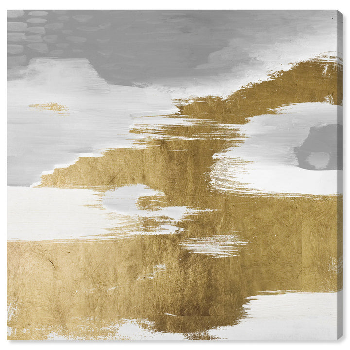 Gold Heaven - Painting on Canvas Oliver Gal Prints Size: 12" H x 12" W Format: Wrapped Canvas