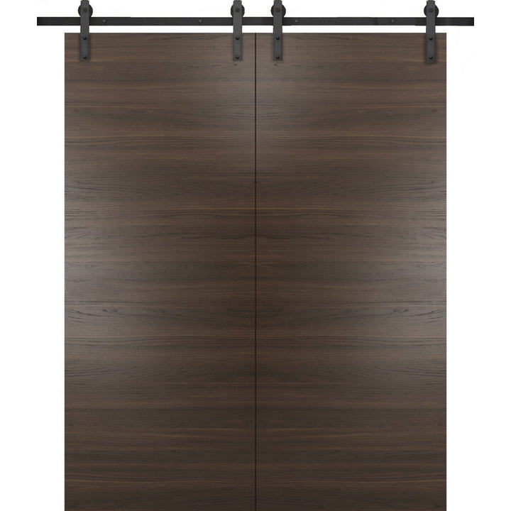 Planum Flush Wood Barn Doors with Installation Hardware Kit SARTODOORS Size: 24" x 80" Finish: Chocolate