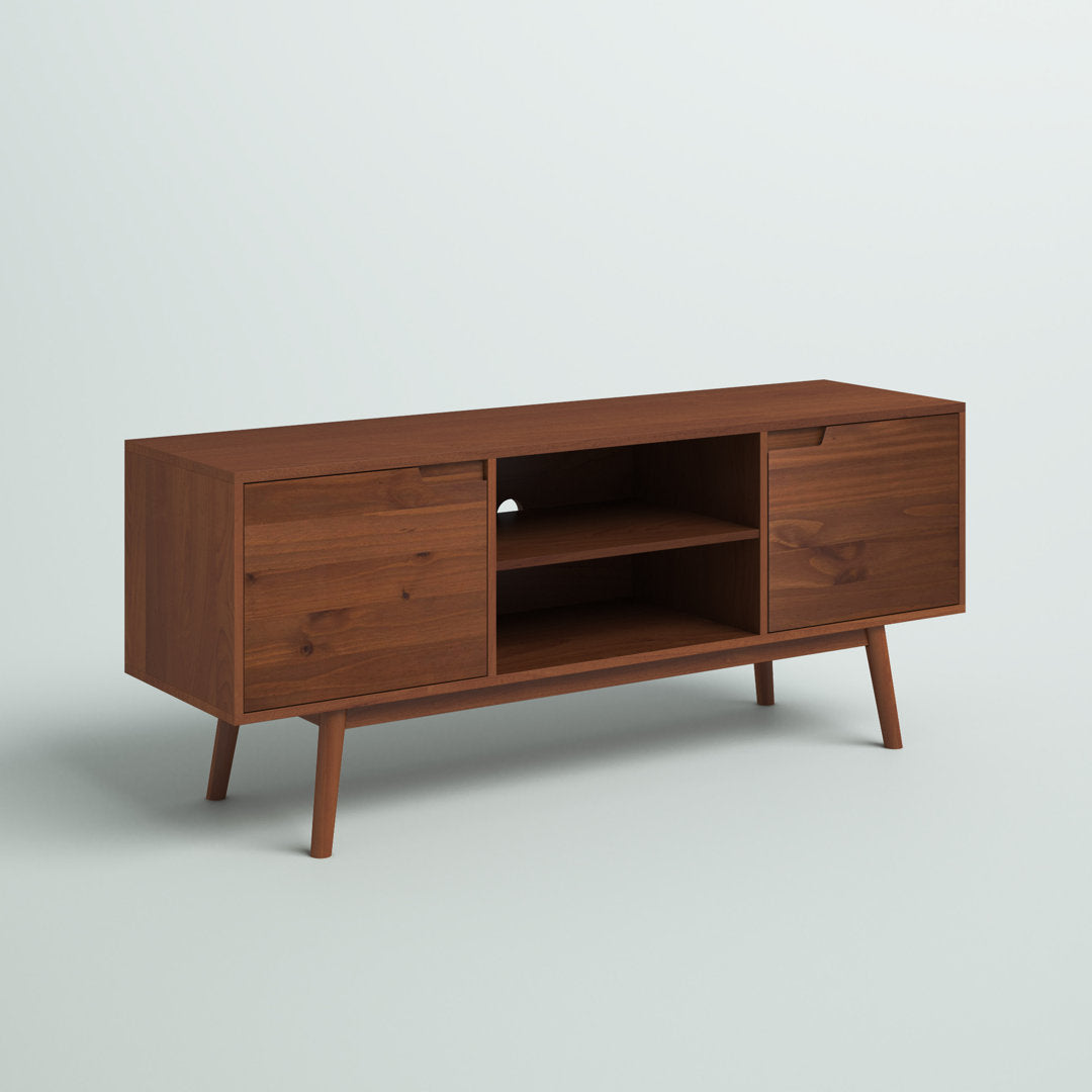 Giltner 58" Solid Wood 2-Door TV Stand for TVs up to 65" Mercury Row® Color: Walnut
