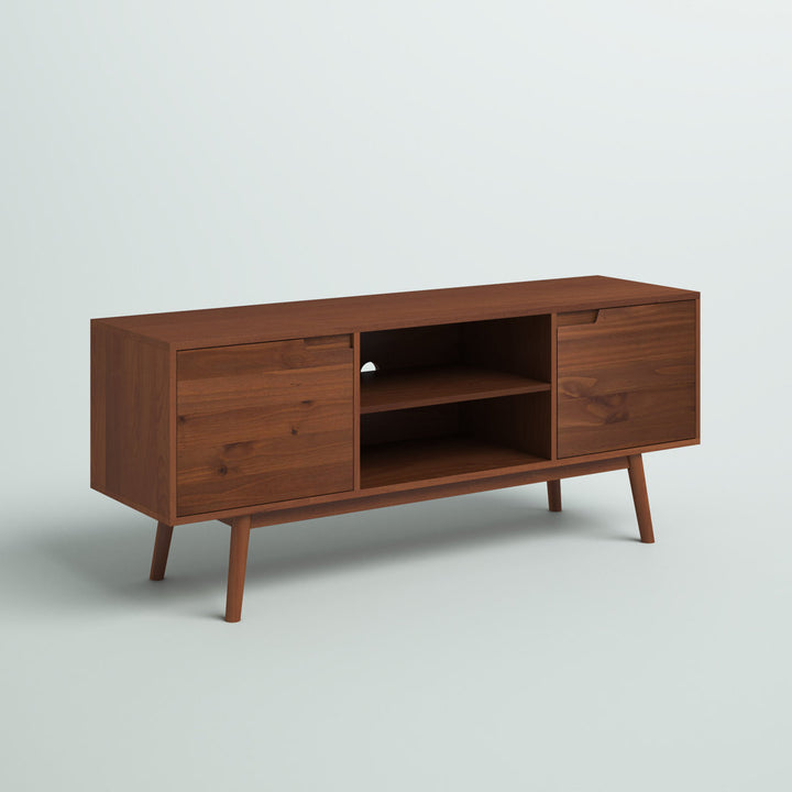 Giltner 58" Solid Wood 2-Door TV Stand for TVs up to 65" Mercury Row® Color: Walnut