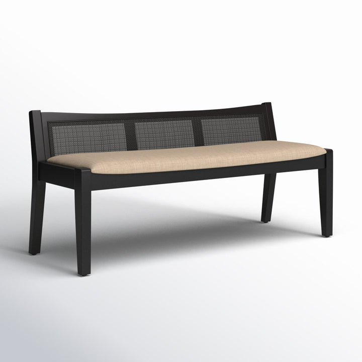 Donner Cane Back Cushioned Bench Joss & Main