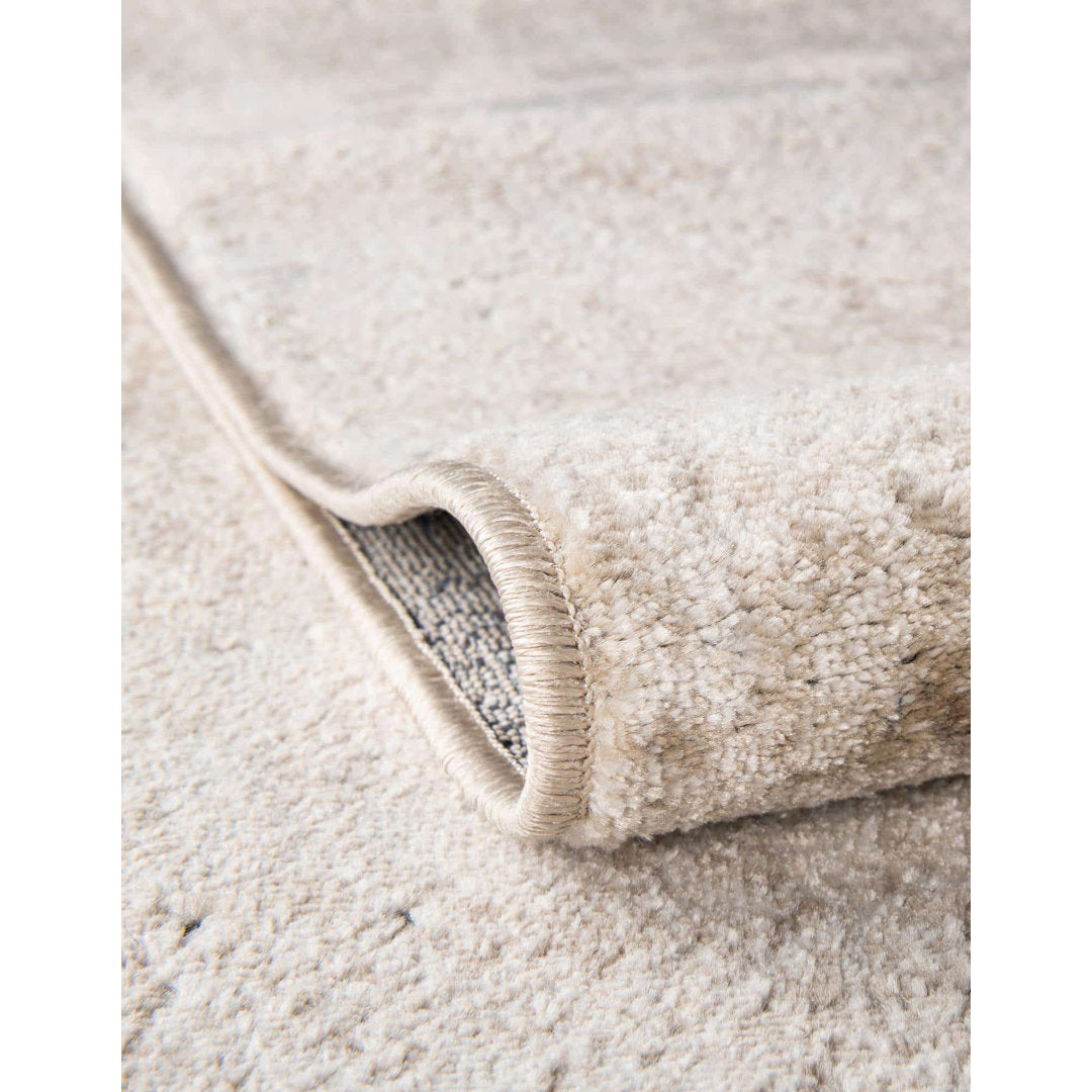 Arleaner Oriental Area Rug in Beige Lark Manor™ Rug Size: Round 8'