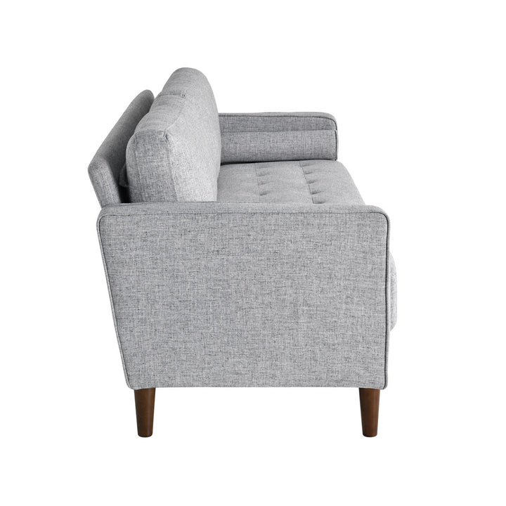 Garren 75.6'' Square Arm Tufted Sofa Mercury Row® Fabric: Gray Polyester