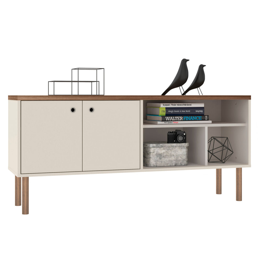 Maplesville TV Stand for TVs up to 50" George Oliver Color: Off White/Nature