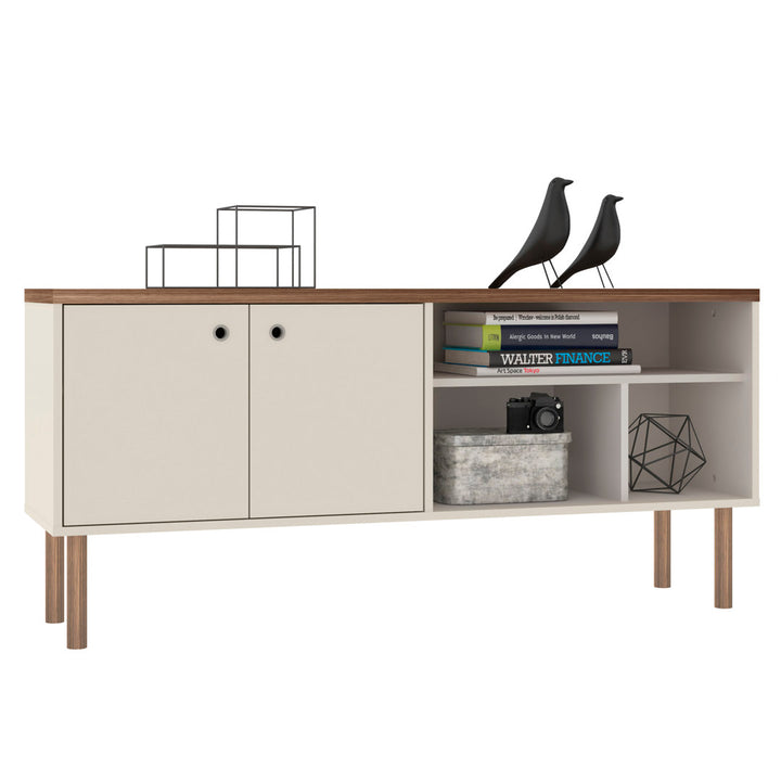 Maplesville TV Stand for TVs up to 50" George Oliver Color: Off White/Nature