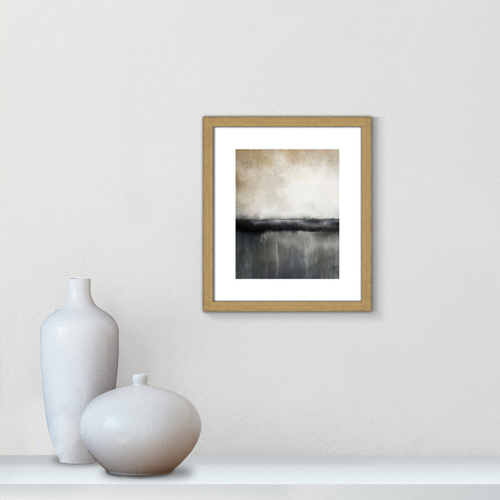 Sunset by Kimberly Allen Print Joss & Main Size: 15" H x 13" W x 0.75" D Format: Beige Wood Framed Paper