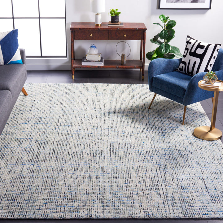 Abstract Hand Tufted Wool Rug Ebern Designs Rug Size: Square 8'