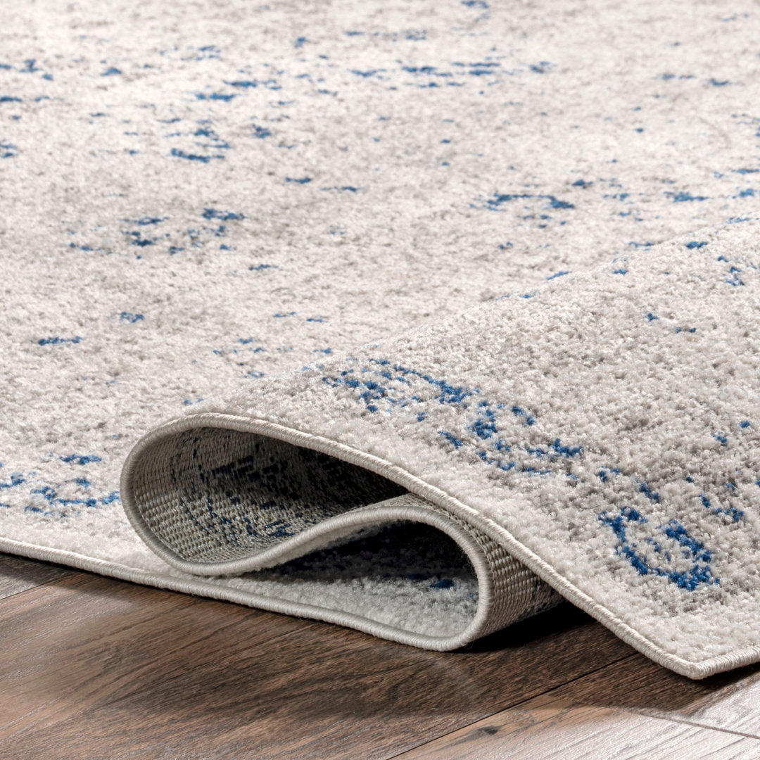 Kristine Power Loom Performance Oriental Blue Rug One Allium Way® Rug Size: Runner 2'6" x 10'