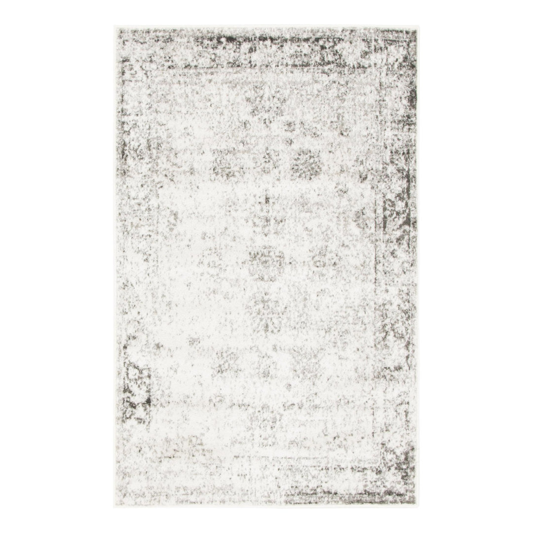 Brandt Floral Gray Area Rug Mistana™ Rug Size: Rectangle 4'1" x 6'1"