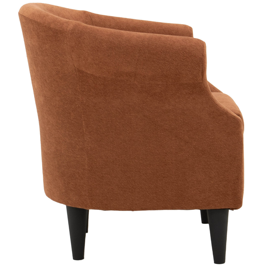 Adea Polyester Barrel Chair Lark Manor™ Fabric: Chloe Clay 100% Polyester