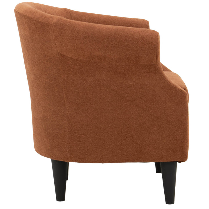 Adea Polyester Barrel Chair Lark Manor™ Fabric: Chloe Clay 100% Polyester