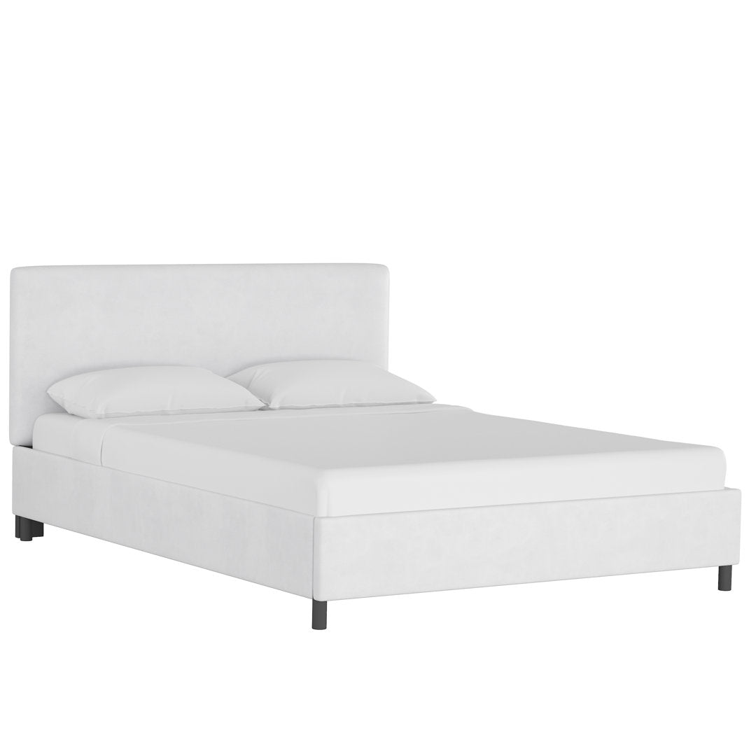 Pyburn Upholstered Low Profile Platform Bed Mercury Row® Color: Classic White Velvet Size: Twin