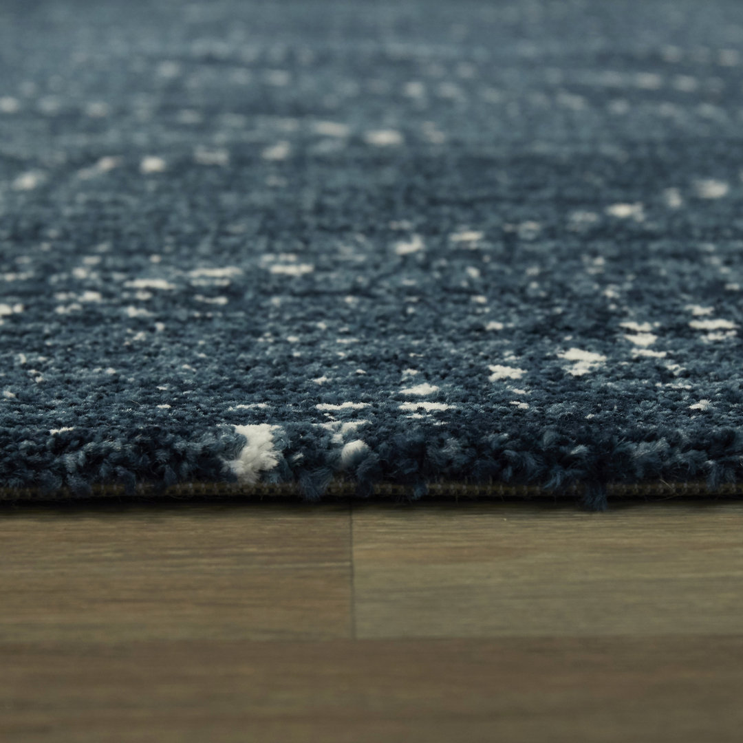 Beveridge Geometric Dark Blue Area Rug Mercury Row® Rug Size: Rectangle 7'10" x 10'