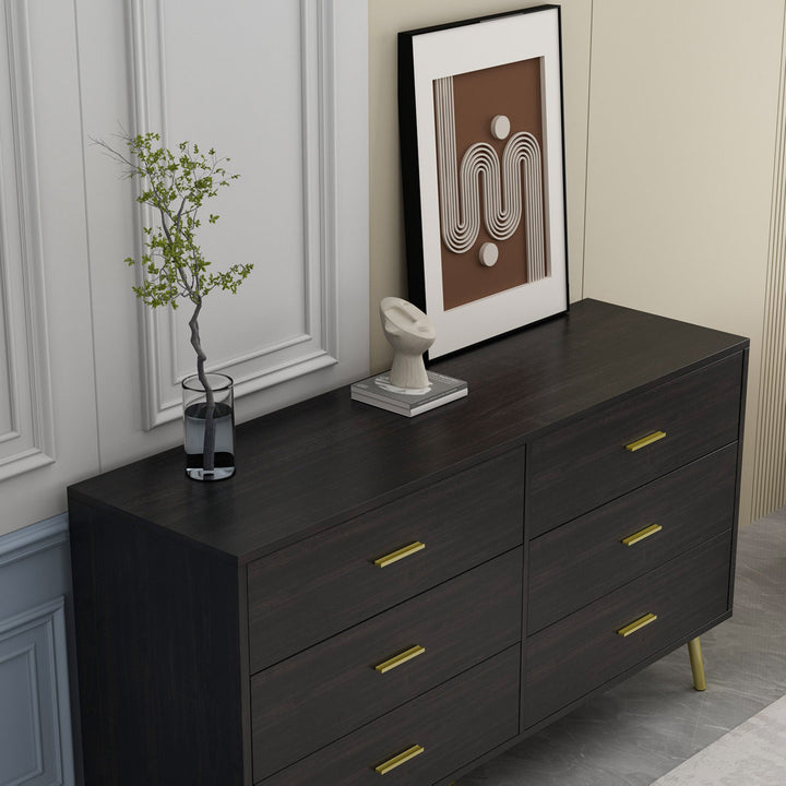 Hoschton 6 Drawer 47.2'' W Double Dresser Willa Arlo™ Interiors Color: Espresso