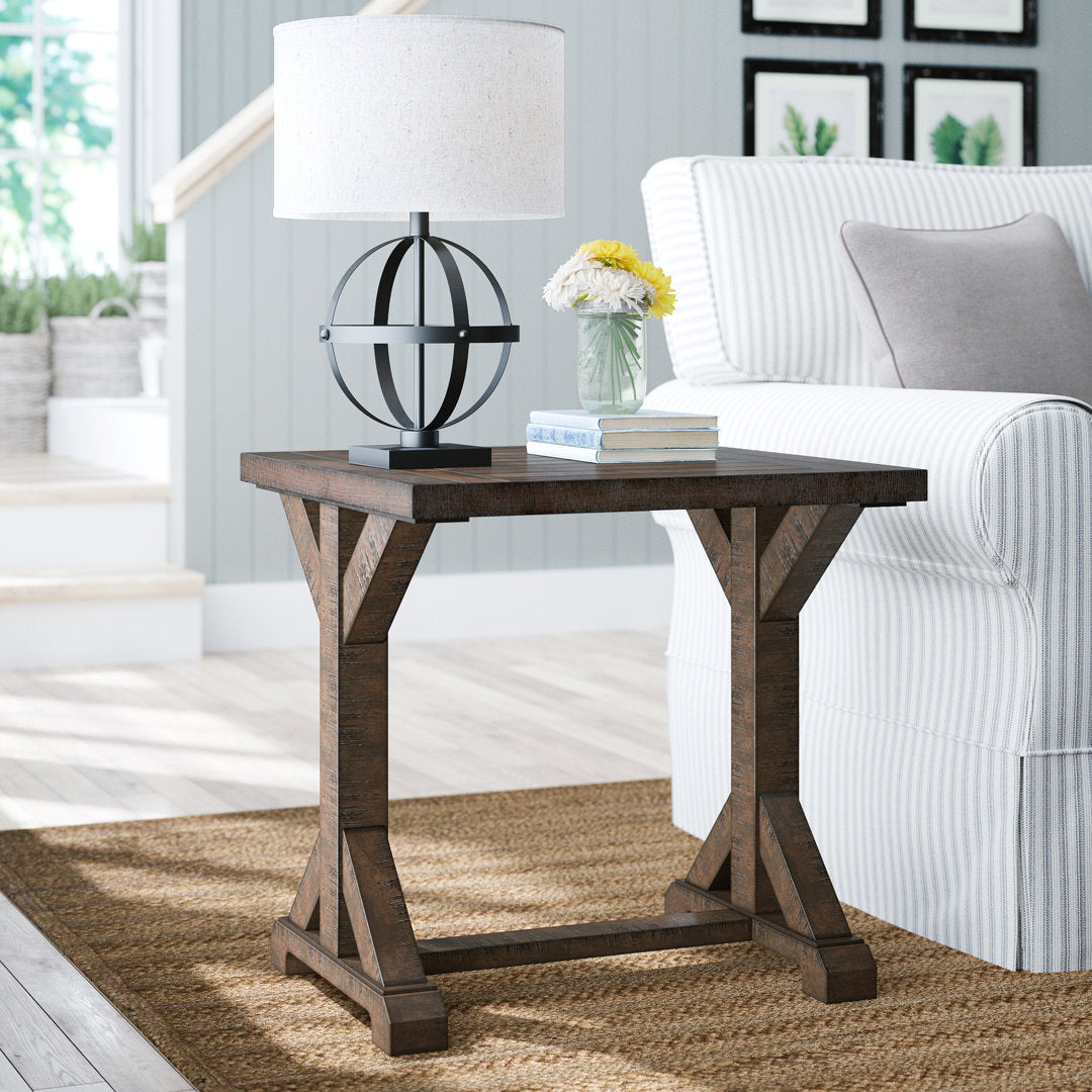 Ecrin Trestle End Table Alcott Hill®