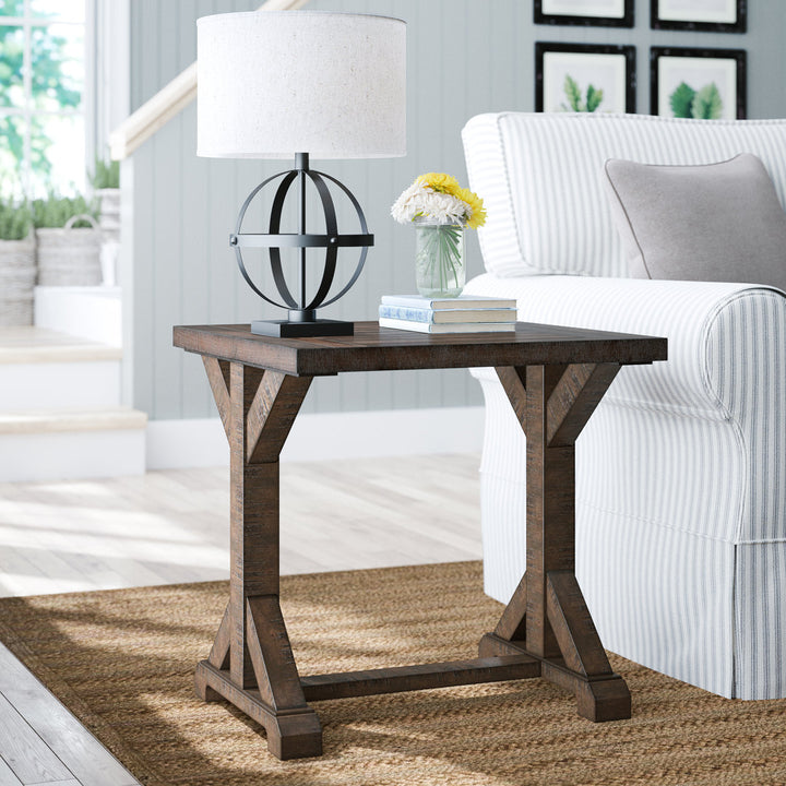 Ecrin Trestle End Table Alcott Hill®