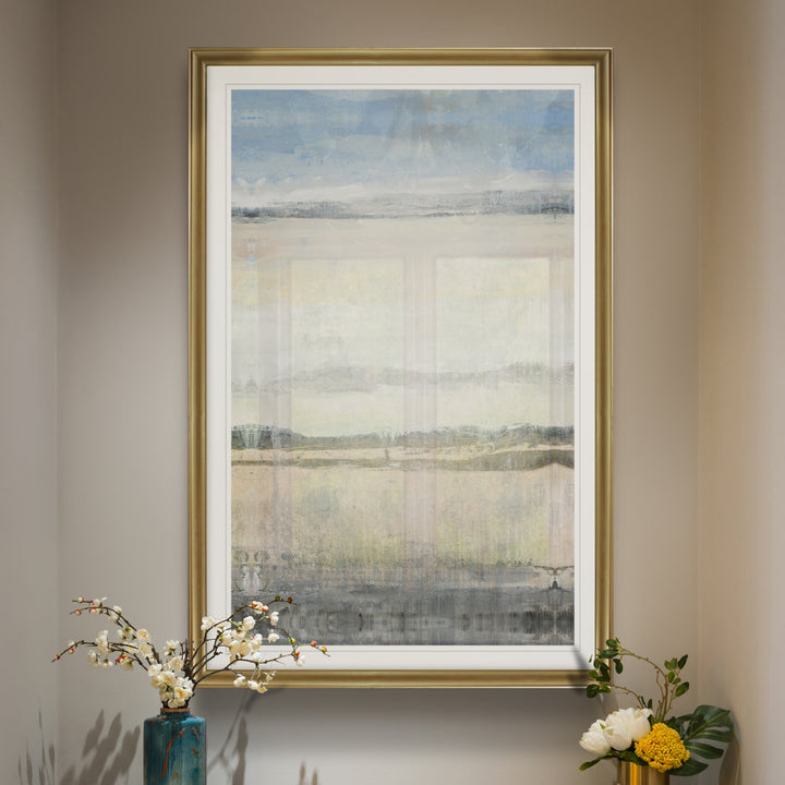 E Transitional Space I' - Print on Canvas Wade Logan® Size: 18.5" H x 24.5" W x 1.5" D Format: Gold Framed
