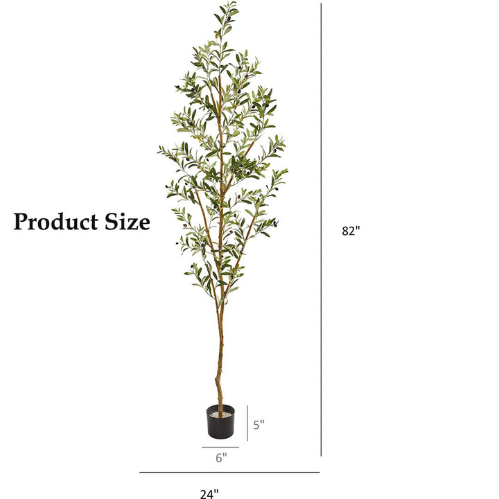 77" Artificial Olive Tree in Planter Birch Lane™
