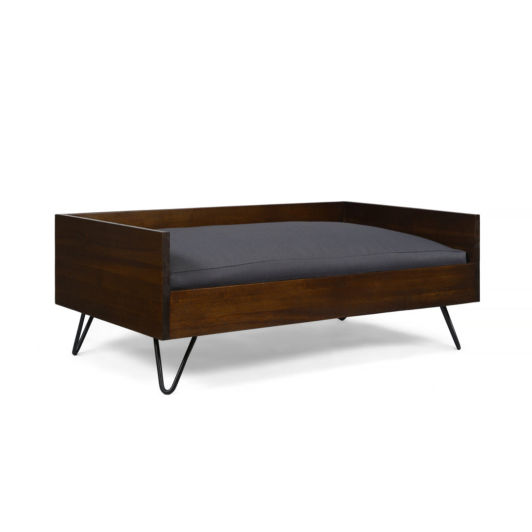 Kaylor Mid Century Modern Dog Sofa Tucker Murphy Pet™ Color: Dark Oak/Black/Dark Gray