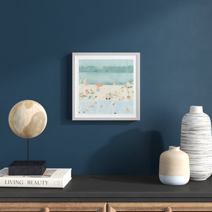 Sea Glass Sandbar II by Emma Scarvey - Picture Frame Painting Joss & Main Frame Color: Natural Size: 12"H x 12"W
