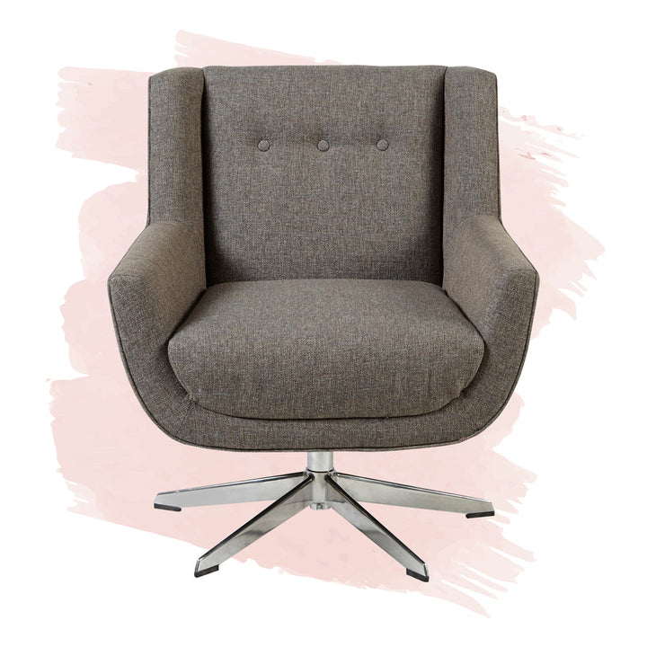 Nina Button Tufted Swivel Lounge Chair 510 Design