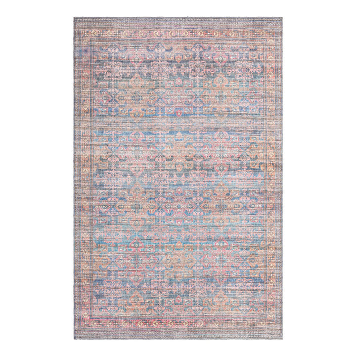 Hadsell Machine Made Power Loom Antique Blue Area Rug Langley Street® Rug Size: Rectangle 5'3" x 8'