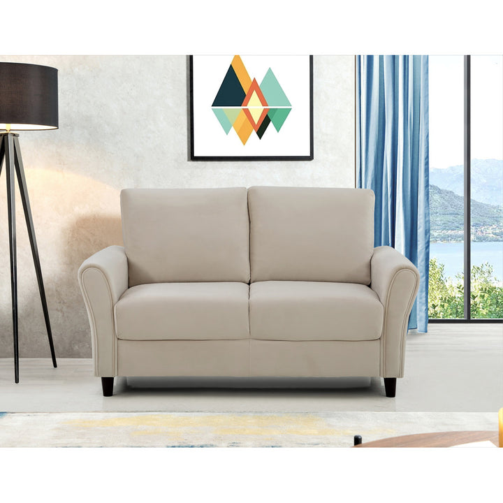 William Street Flared Arm Sofa House of Hampton® Size: 33.46" x 58.27" x 30.32" Fabric: Rose