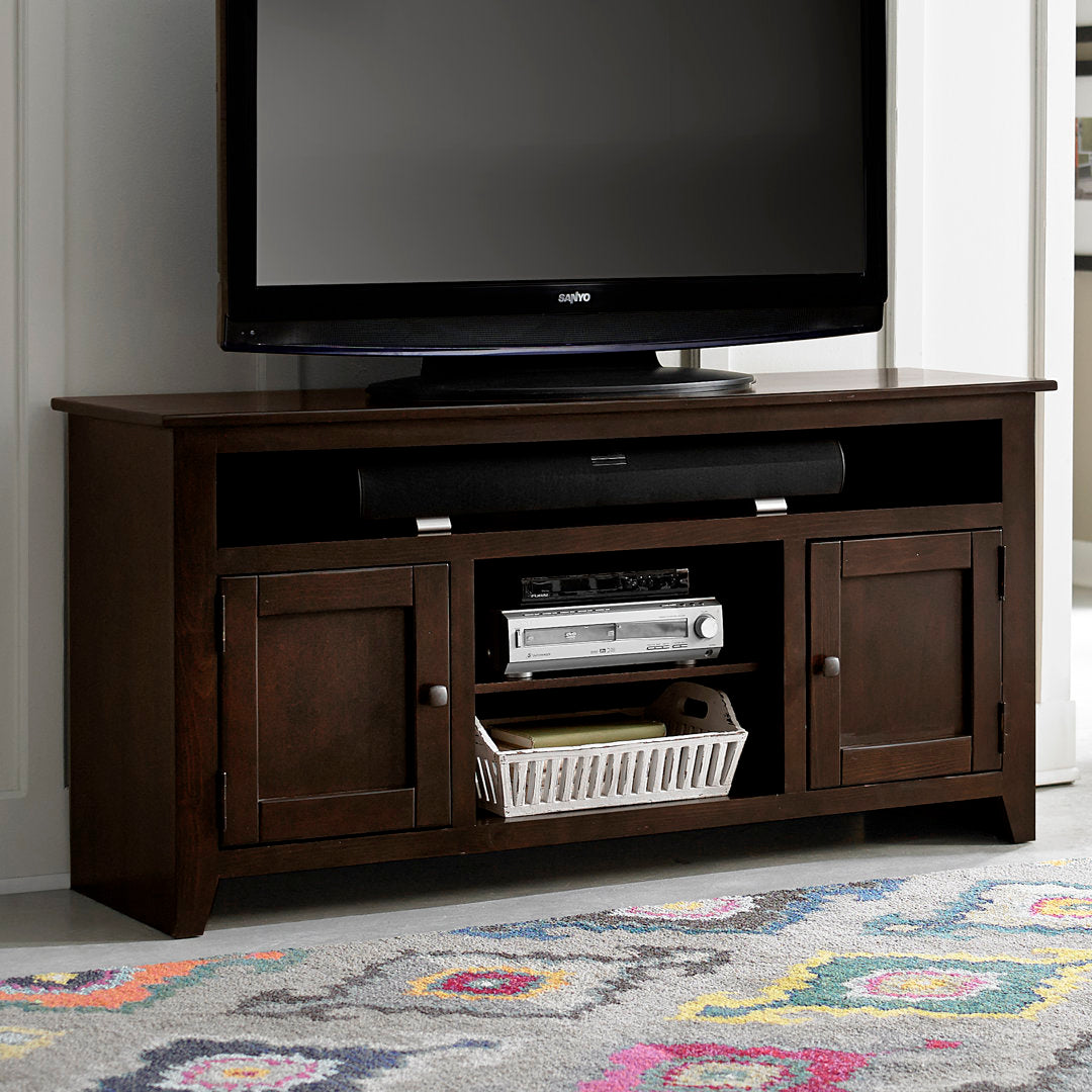TV Stand for TVs up to 65" Red Barrel Studio® Color: Dark Pine