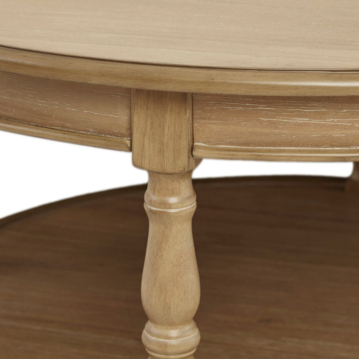 Martha Stewart Belden Round Coffee Table on Hidden Casters Martha Stewart