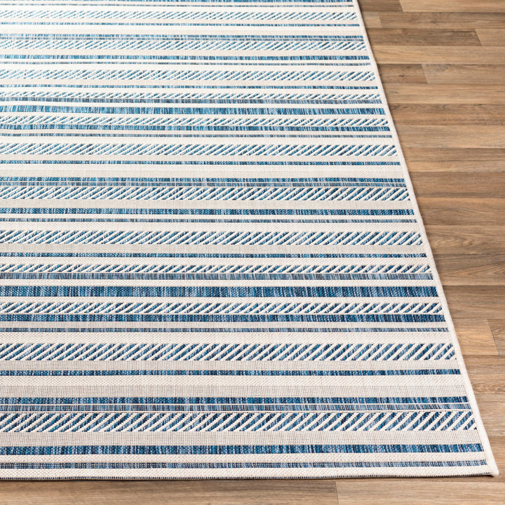 Bellino Striped Denim Indoor/Outdoor Area Rug Beachcrest Home™ Rug Size: Rectangle 10' x 14'