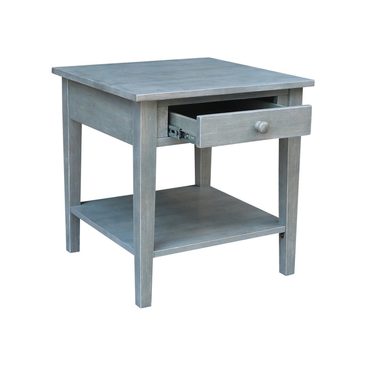 Tillar Solid Wood End Table with Storage Rosecliff Heights Color: Antique Gray