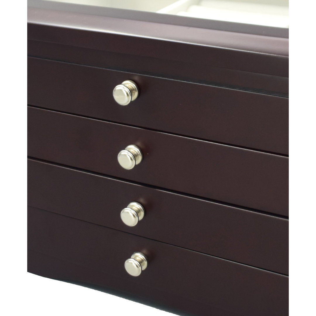 Elegant Jewelry Box Charlton Home® Finish: Java