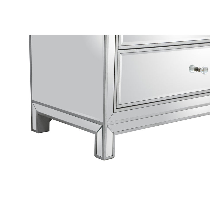 Rotella Mirrored 6 Drawer Double Dresser Everly Quinn Color: Silver