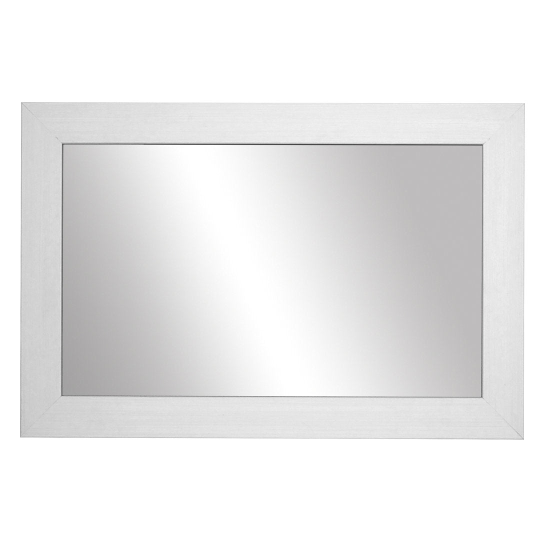 Shmuel Wood Framed with Safety Backing Ideal for Bathroom / Vanity Mirror Wade Logan® Size: 30" x 40" Finish: Rustic White