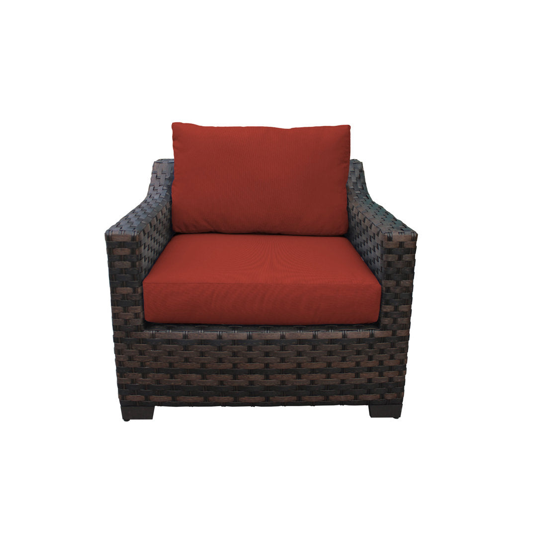 River Brook Patio Chair with Cushions kathy ireland Homes & Gardens by TK Classics Cushion Color: Cinnamon